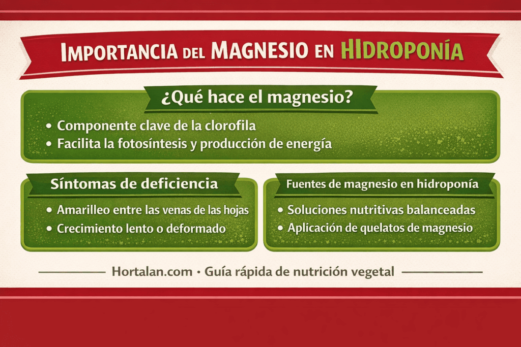 importancia magensio hidroponia